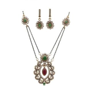 Turkish Vintage Style Jewelry Set forWomen,NEW,2Pcs,Antique,WeddingHandmadeGift